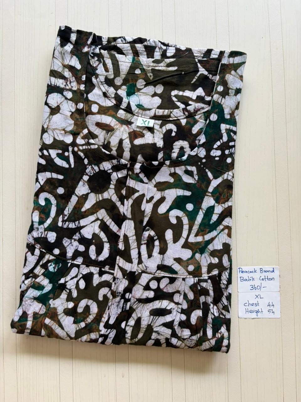 AAS1309 Peacock Pleats Zip Batik BP