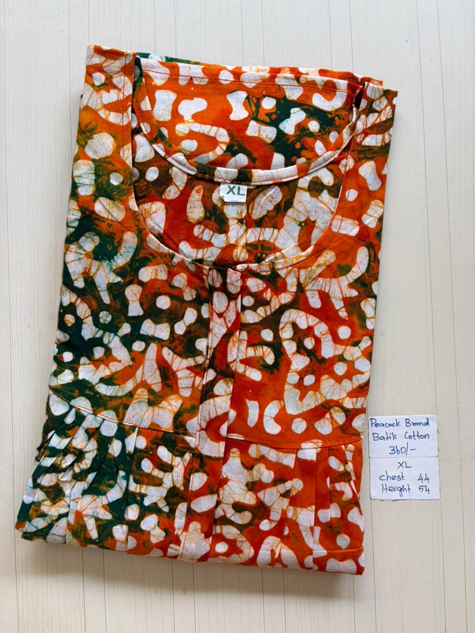 AAS1329 Peacock Pleats Zip Batik BP