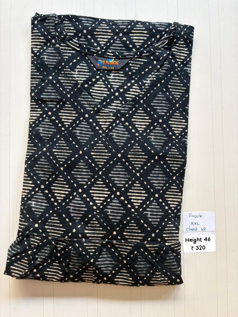 AAS1510 Peacock Long Zip Frock