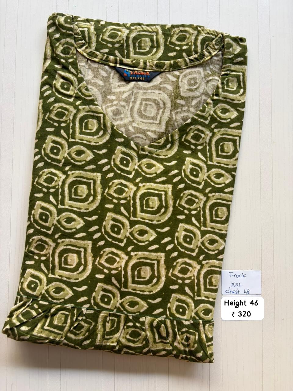AAS1511 Peacock Long Zip Frock