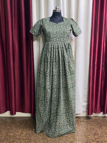 MFS084 Peacock maxi frock Height