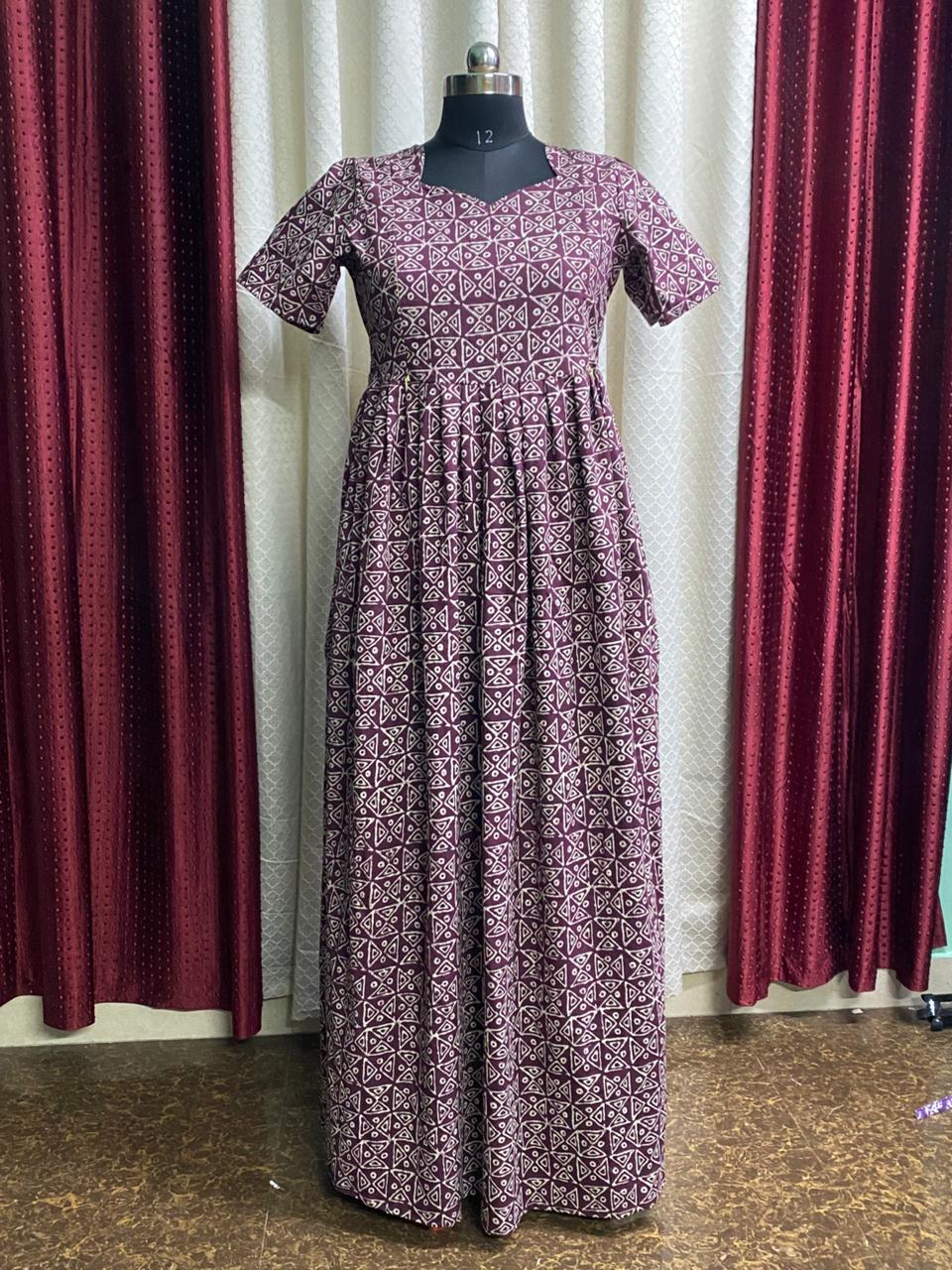 MFS086 Peacock maxi frock Height