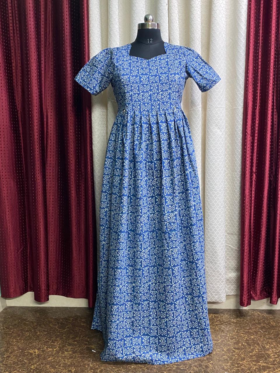 MFS085 Peacock maxi frock Height