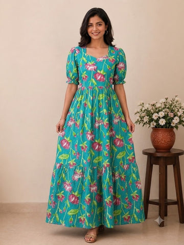 MFS115 Peacock Height maxi frock