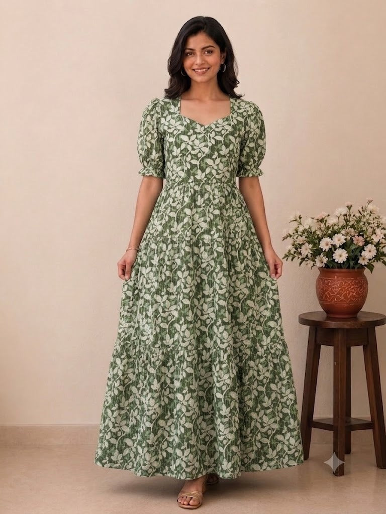MFS114 Peacock Height maxi frock