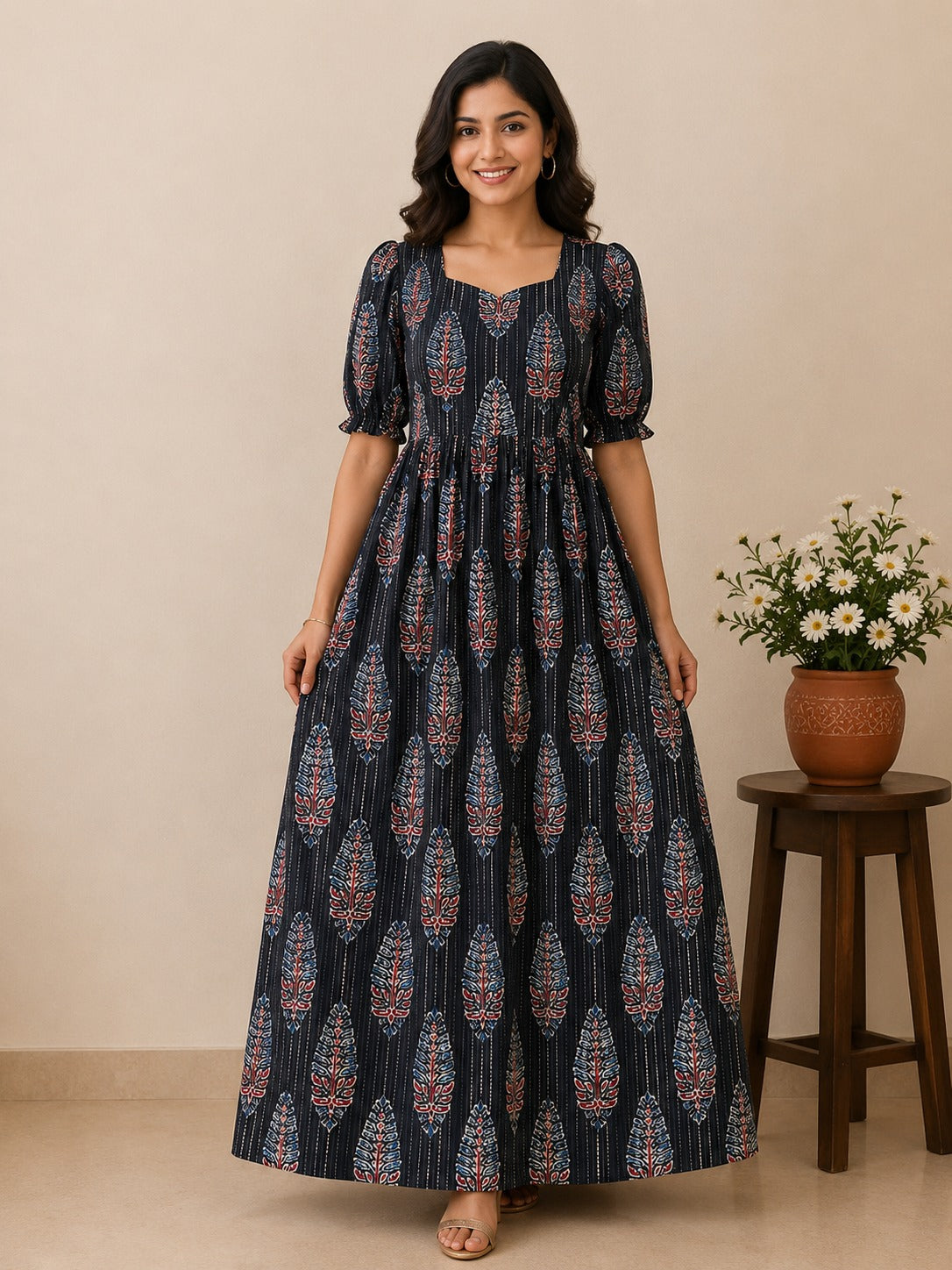 MFS118 Peacock Height maxi frock PM1 PM2