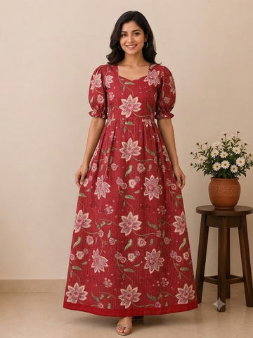 MFS113 Peacock Height maxi frock