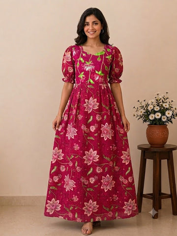 MFS112 Peacock Height maxi frock