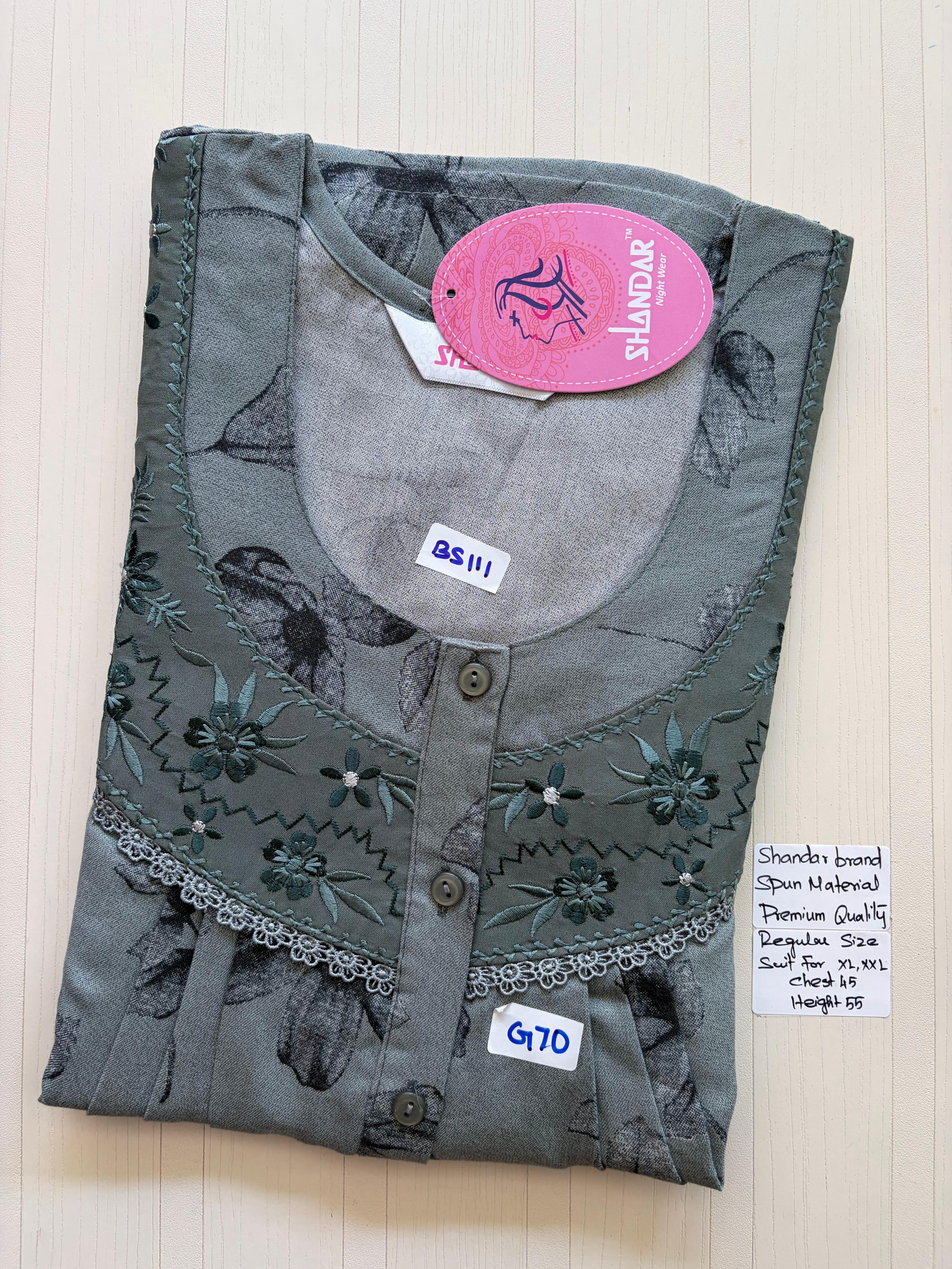 BSS195 Shandar Spun Nighty