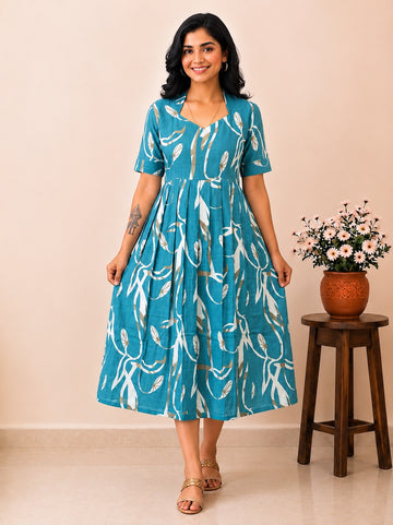 MFS5016 Peacock maxi frock MM1