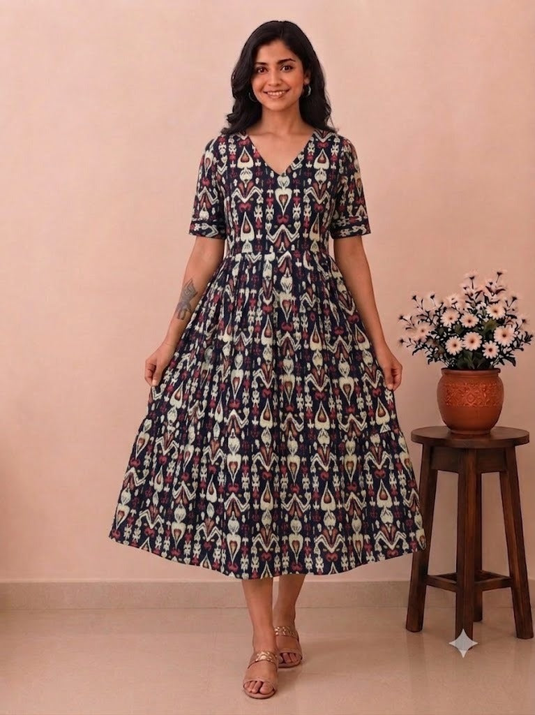 MFS5015 Peacock maxi frock MM1
