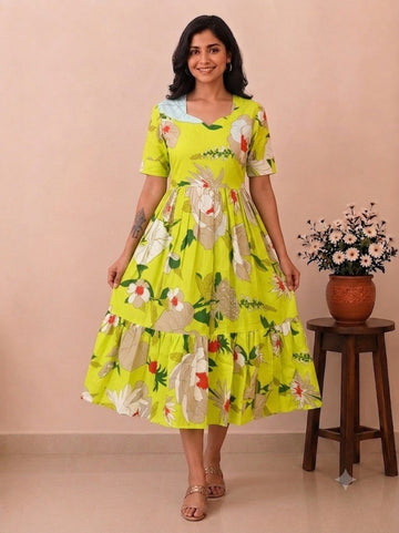 MFS5007 Peacock maxi frock MM1