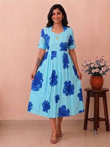 MFS5006 Peacock maxi frock MM1