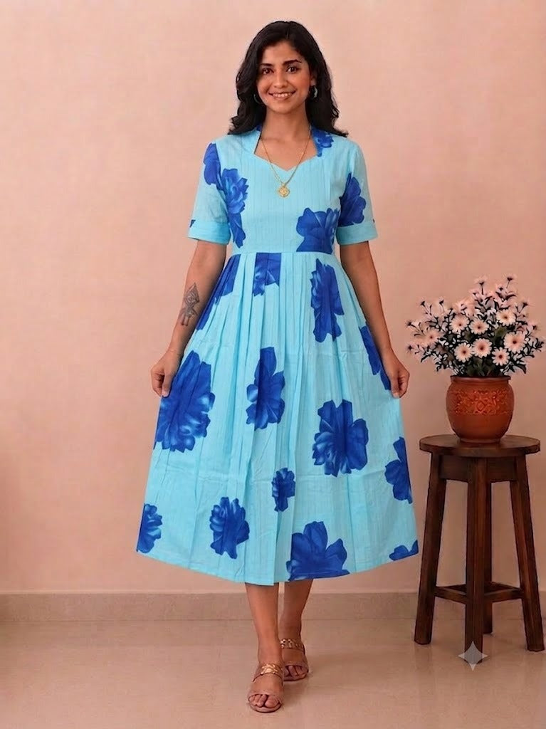 MFS5006 Peacock maxi frock MM1