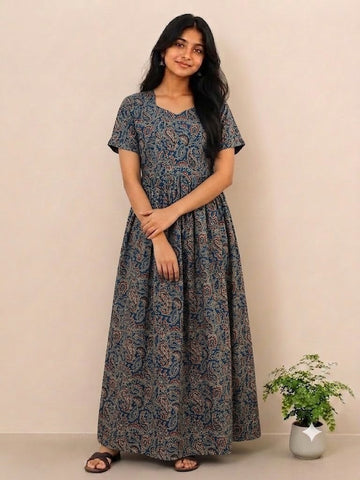 MFS137 Peacock Height maxi frock YY1 YY2