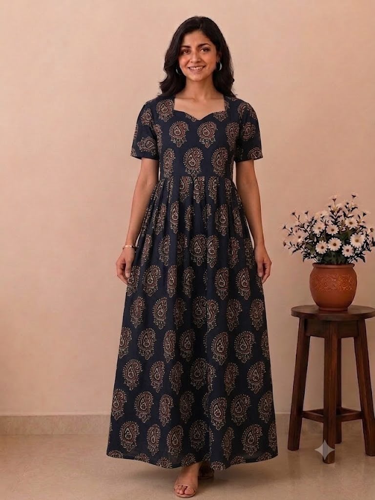 MFS149 Peacock maxi frock YY1