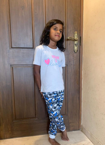 GKS022 GIRL KIDS SHORTS SET