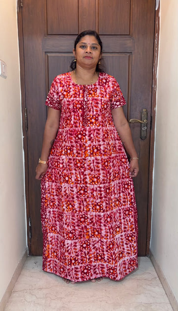 AASZ049 Peacock Batik zip Nighty CPS DPS
