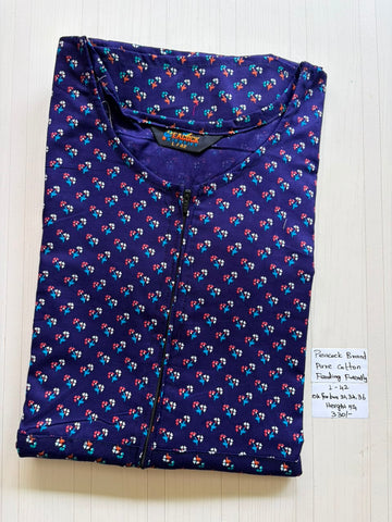 AASHP 102 Peacock Pleats Zip Nighty BP HP LPS