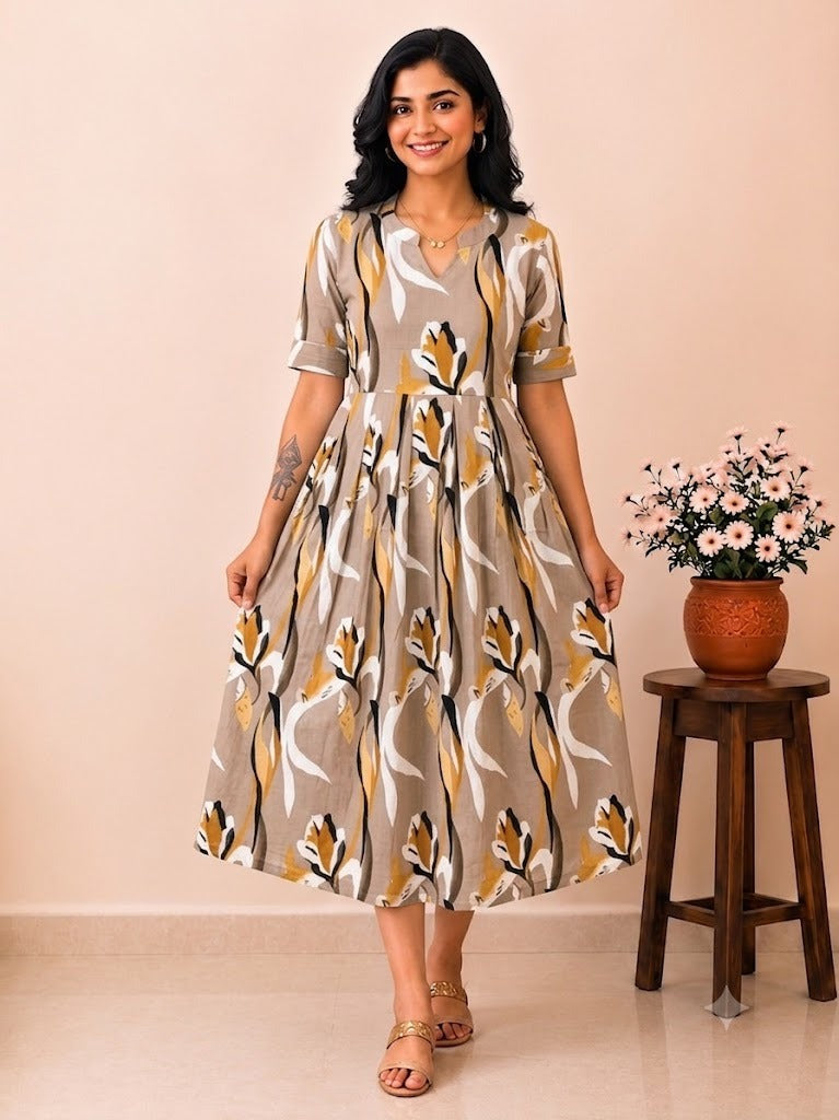MFS5012 Peacock maxi frock MM1