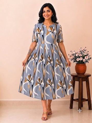 MFS5011 Peacock maxi frock MM1