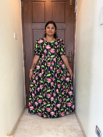 MFS178 Peacock maxi frock YY1