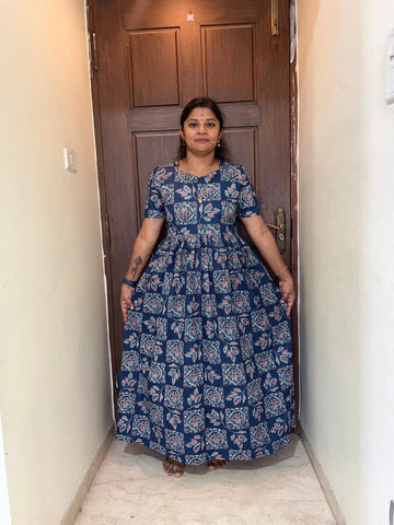 MFS182 Peacock maxi frock YY1