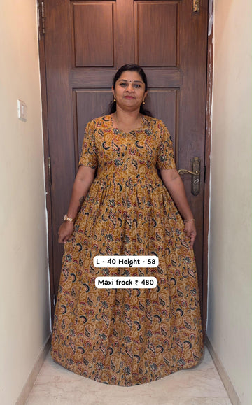 MFS213 Peacock maxi frock YY1 YY2