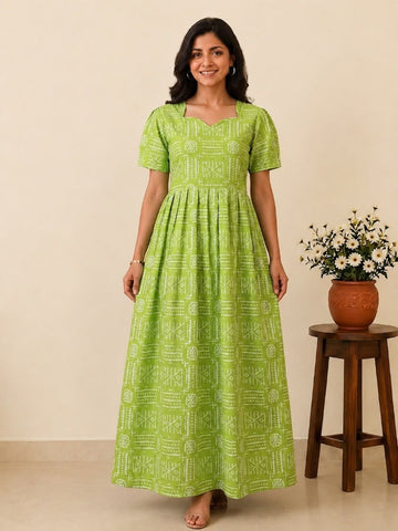 MFS 266 Peacock maxi frock YY1