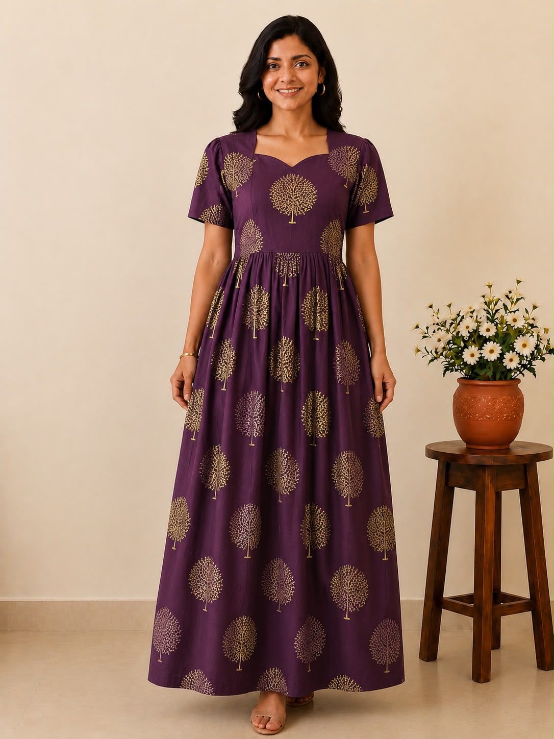 MFS 265 Peacock maxi frock YY1