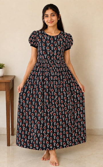MFS 270 Peacock maxi frock YY1