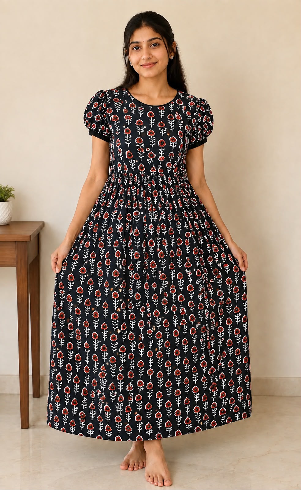MFS 270 Peacock maxi frock YY1