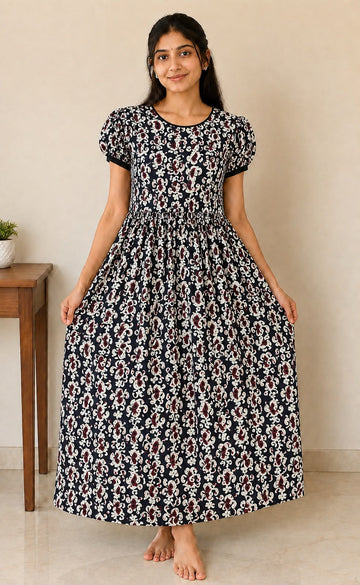 MFS 274 Peacock maxi frock YY1