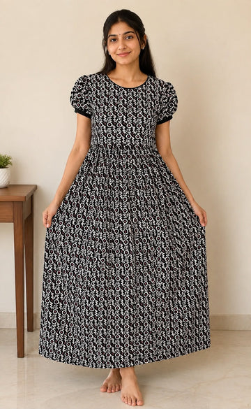 MFS 278 Peacock maxi frock YY1