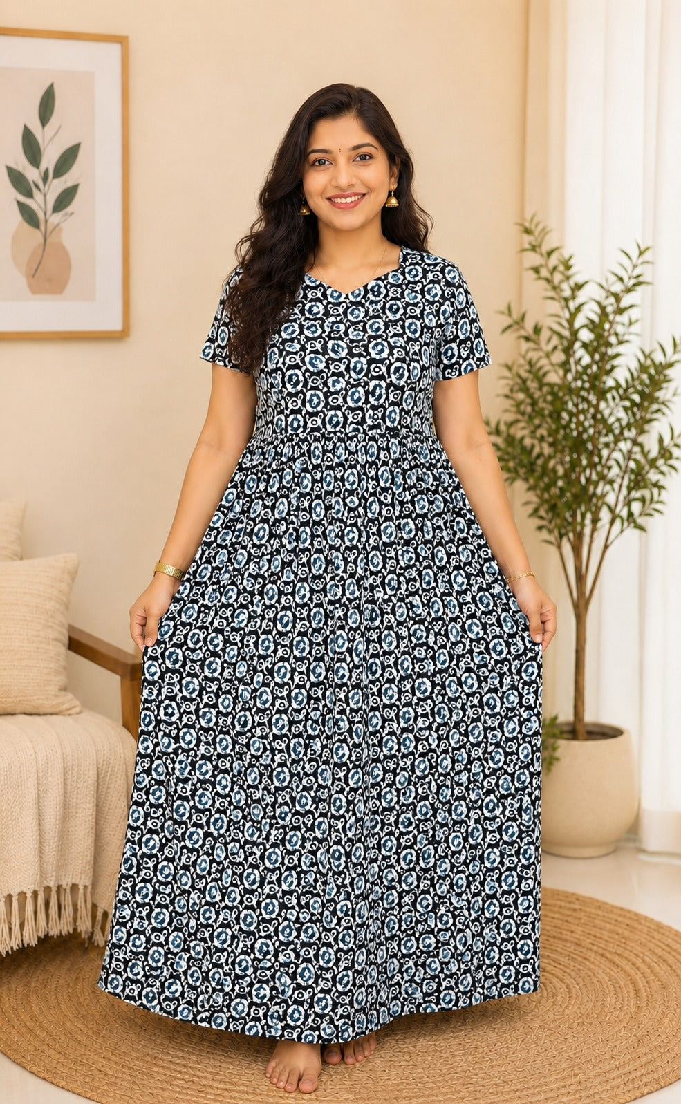 AASZ011 Peacock zip Nighty DPS