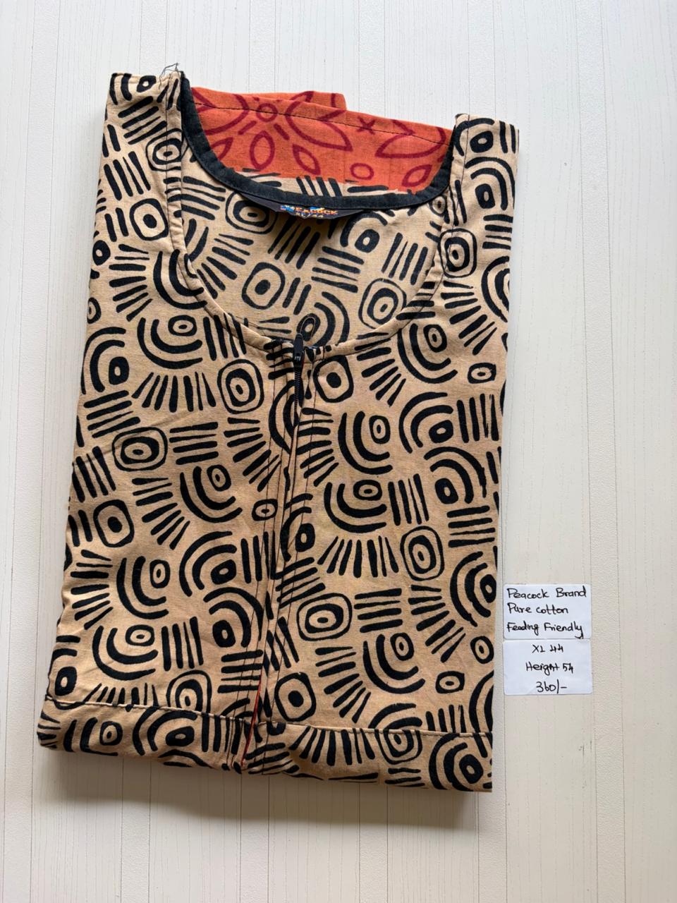 AASZ 143 Peacock Zip Nighty CPS