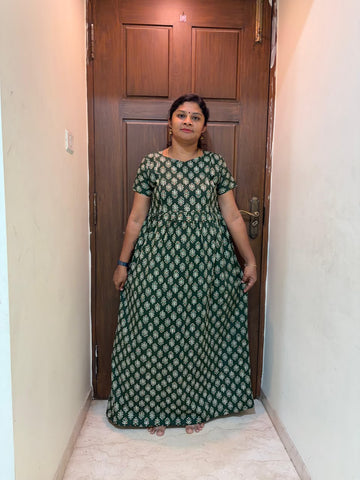 MFS 412 Peacock Feeding maxi frock FD FM1