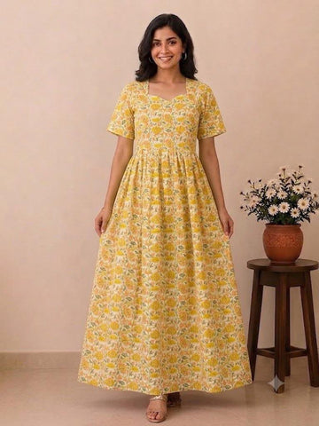 MFS 406 Peacock Feeding maxi frock FD FM1