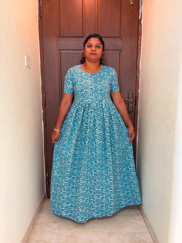 MFS 405 Height Peacock Feeding maxi frock FD FM1 FM2
