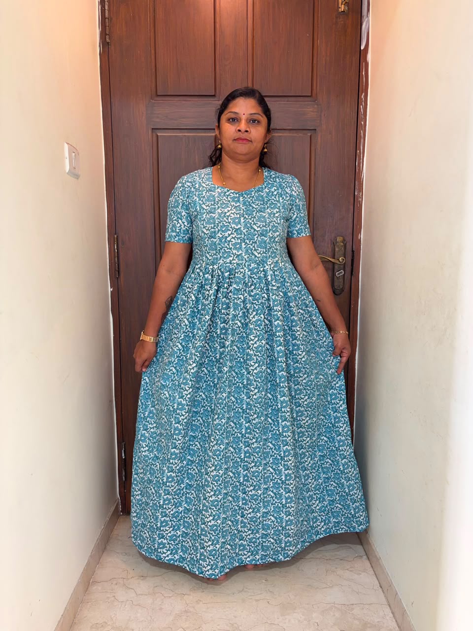 MFS 405 Height Peacock Feeding maxi frock FD FM1 FM2