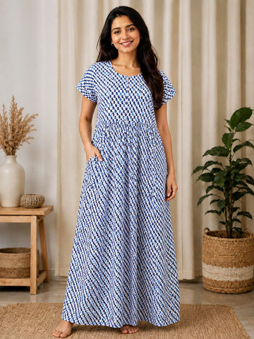 MFS 421 Peacock maxi frock YY1