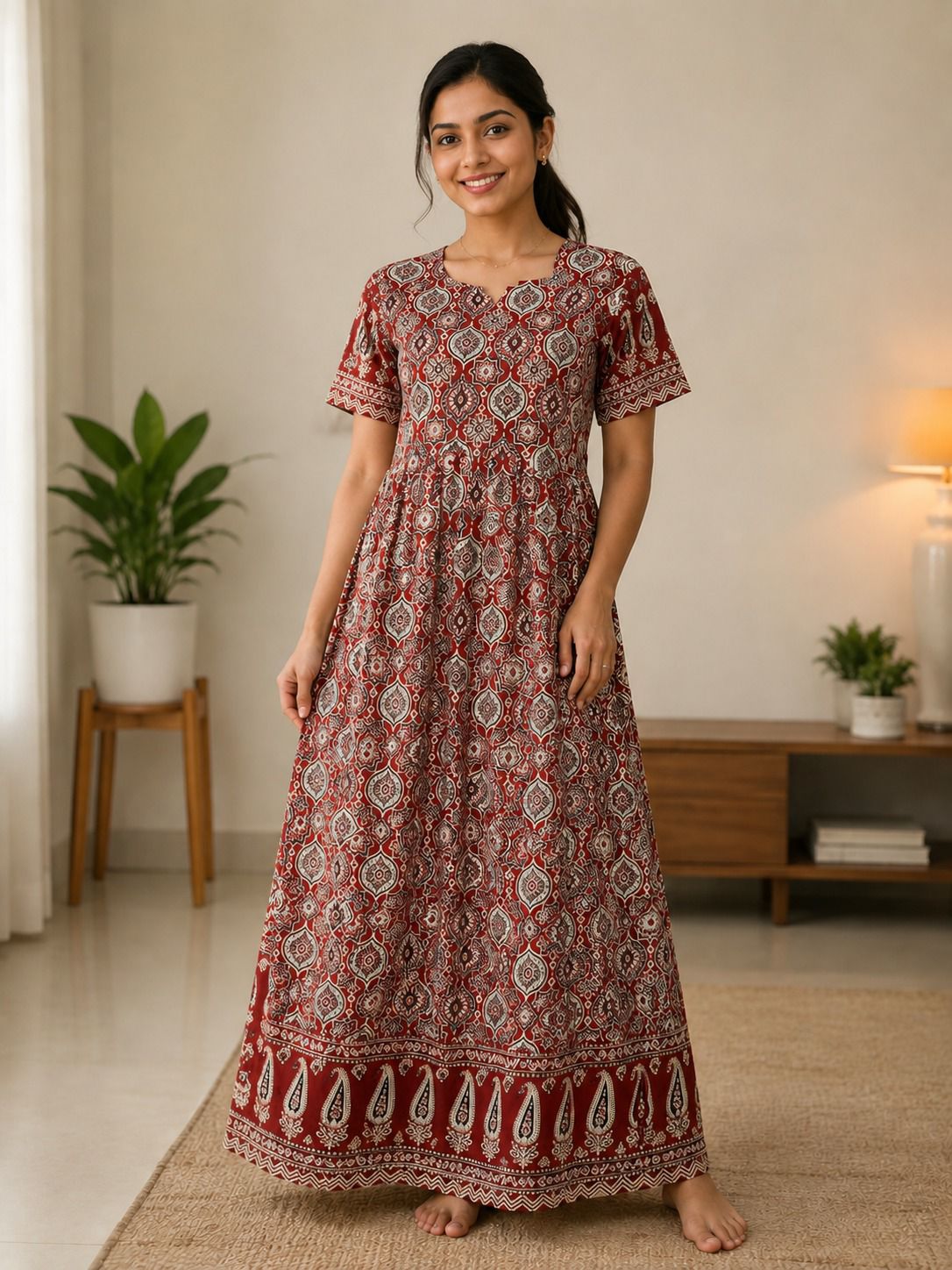 MFS 422 Peacock maxi frock YY1