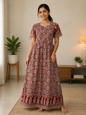 MFS 422 Peacock maxi frock YY1
