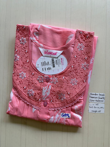BSS 744 Shandar Spun nighty