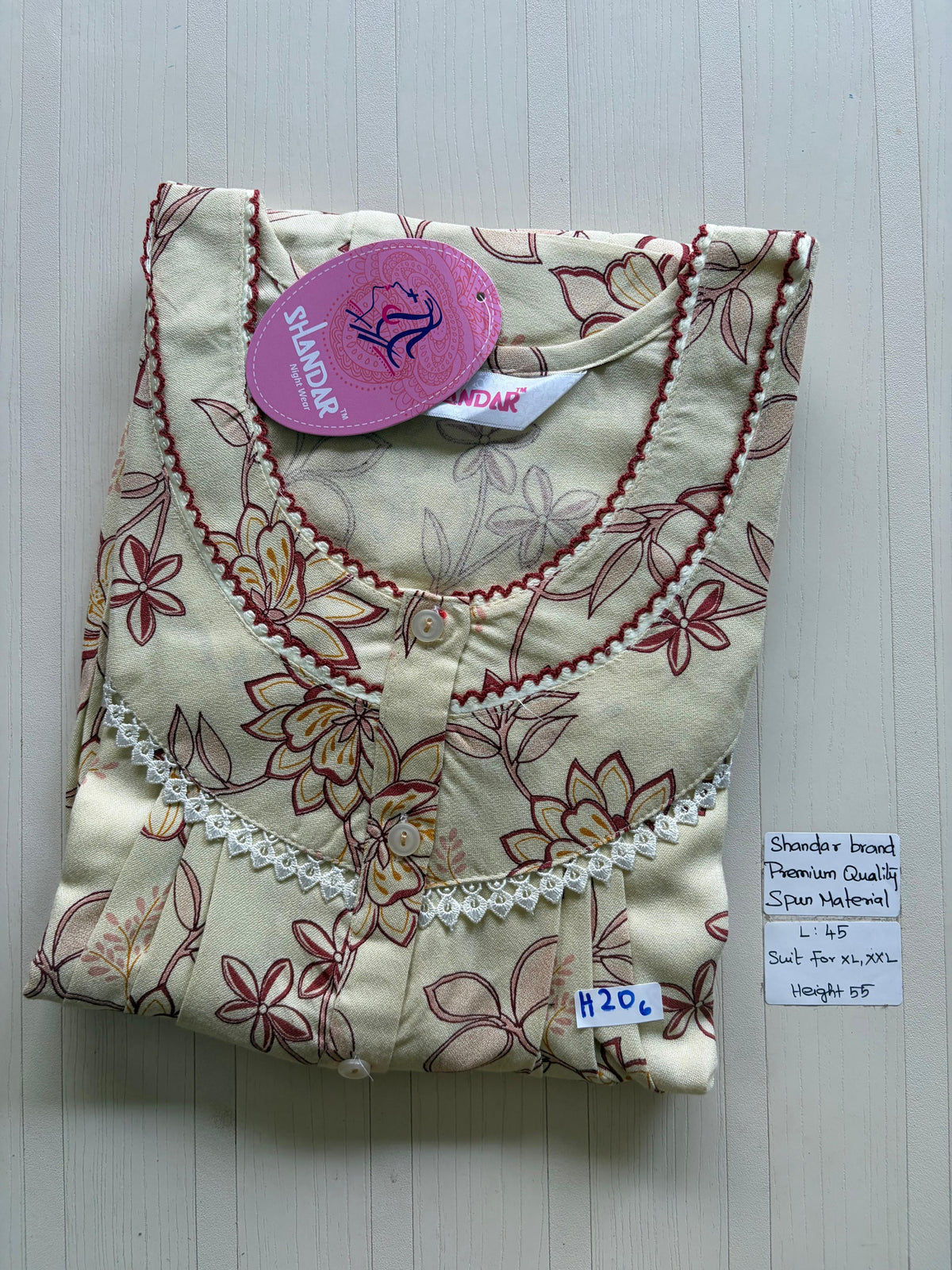 BSS 738 Shandar Spun nighty