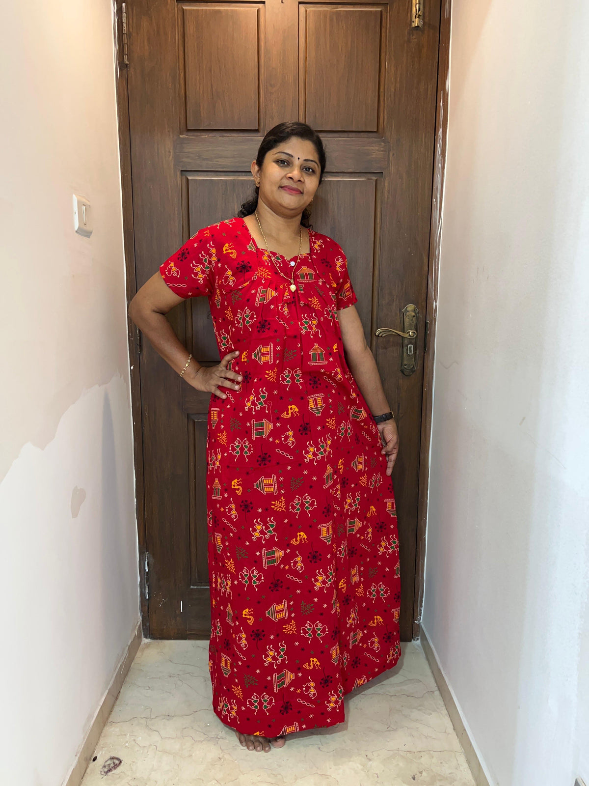 AASHP 165 Height Peacock Pleats Nighty BP HP BPS CPS  DPS Varli