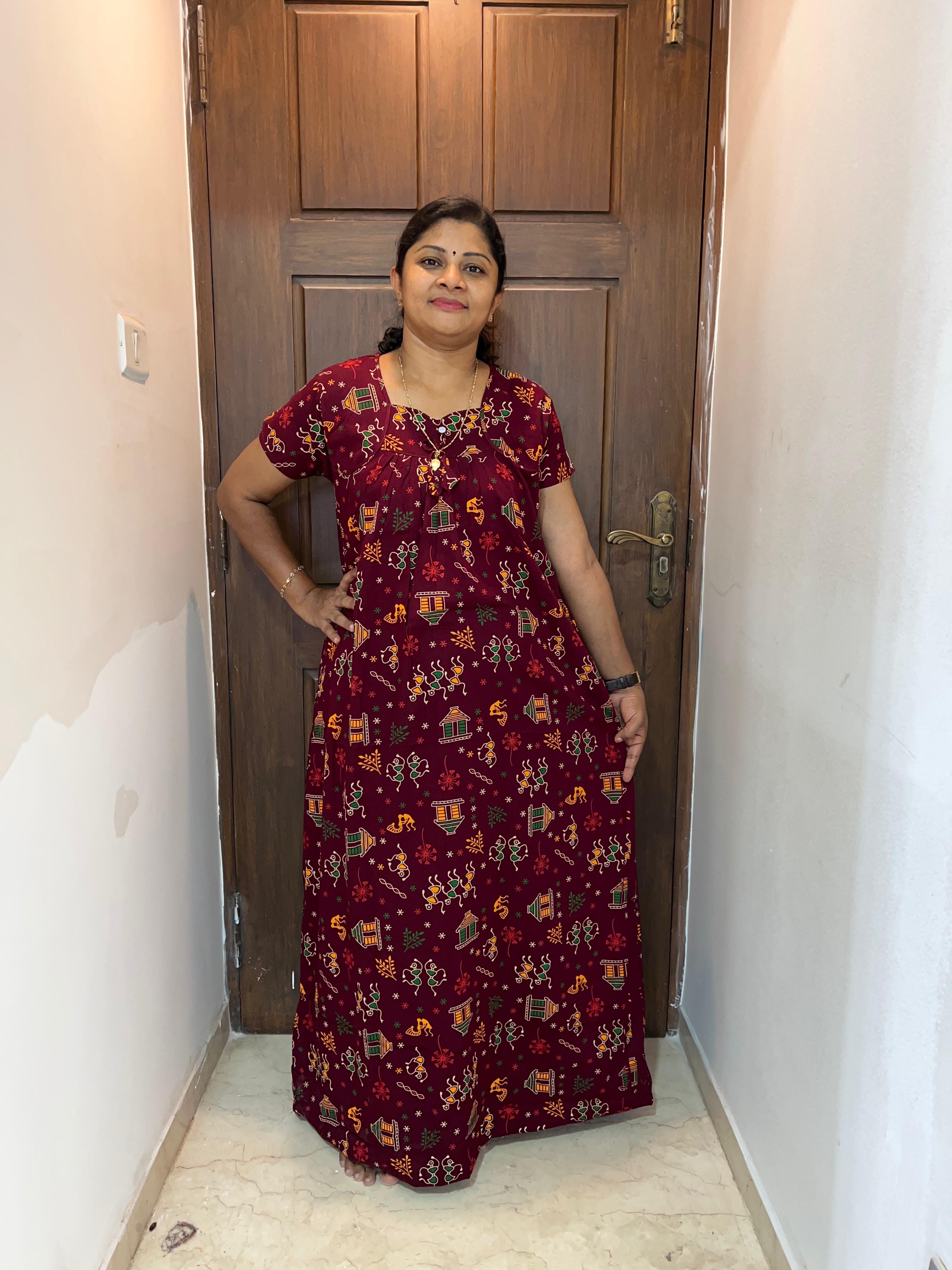 AASHP 166 Height Peacock Pleats Nighty BP HP BPS CPS  DPS Varli