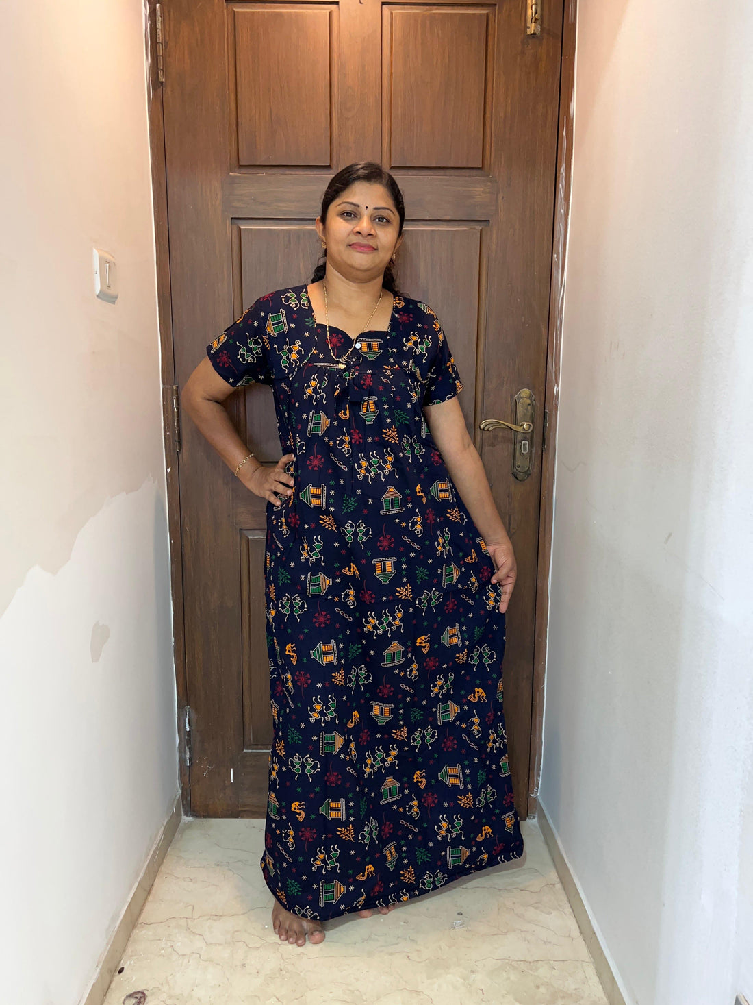 AASHP 167 Height Peacock Pleats Nighty BP HP BPS CPS  DPS Varli