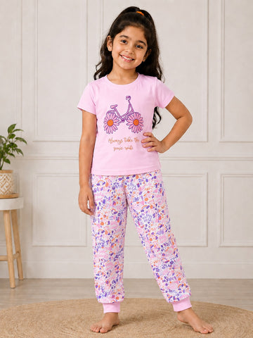 GKS021 GIRL KIDS SHORTS SET