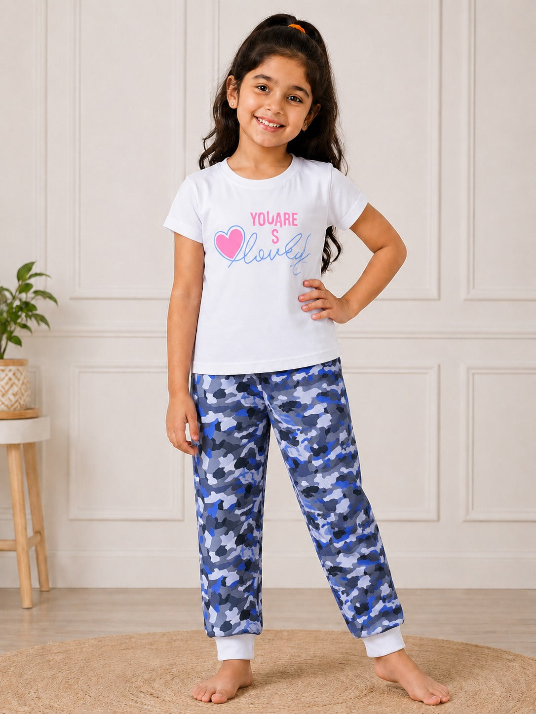 GKS022 GIRL KIDS SHORTS SET